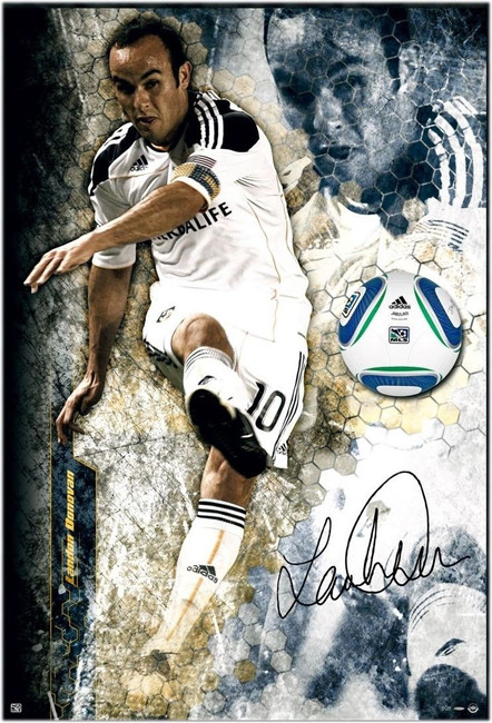 Landon Donovan Hand Signed Autograph Break Thru Image Only 35"x47" Photo UDA /25