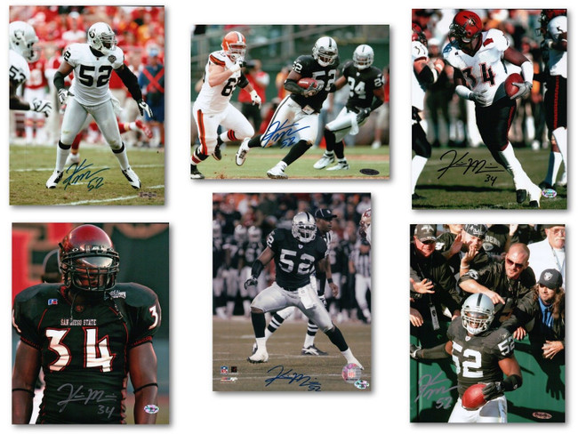 Kirk Morrison Signed 8X10 Photo Autograph Panthers Auto UDA - 6 Different