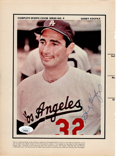 Sandy Koufax Bart Starr Signed Autograph 8X11 Magazine Photo Dodgers JSA KK94268