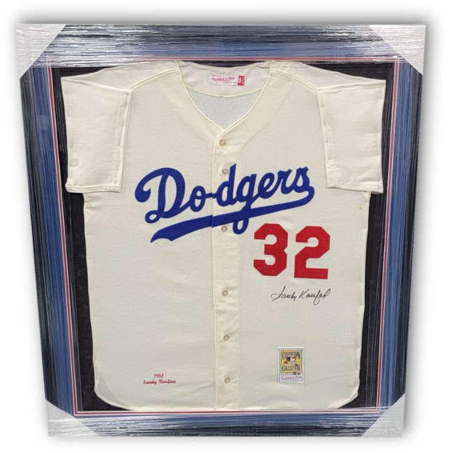 Sandy Koufax Signed Autographed Framed Jersey Brooklyn Dodgers 1963 MLB Holo