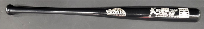 Sandy Koufax UNSIGNED Cooperstown Stat HOF Bat 1963 WS MVP Commemorative