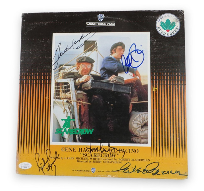Scarecrow Cast Autographed Laserdisc Cover Al Pacino Gene Hackman +3 JSA 54660