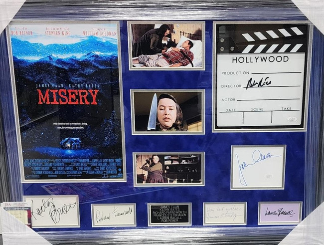Misery Signed Cast Autographed Cuts Caan Bates Farnsworth Reiner +2 Framed JSA
