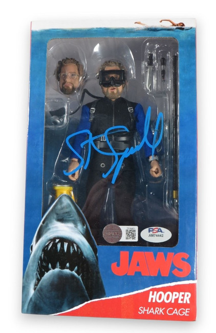 Steven Spielberg Signed Autographed Action Figure JAWS Hooper Sealed PSA AM74442