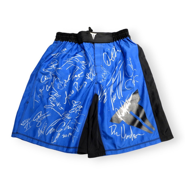 UFC Greats Multi Signed Autographed Trunks Couture Ortiz 25 Sigs BAS AC49474