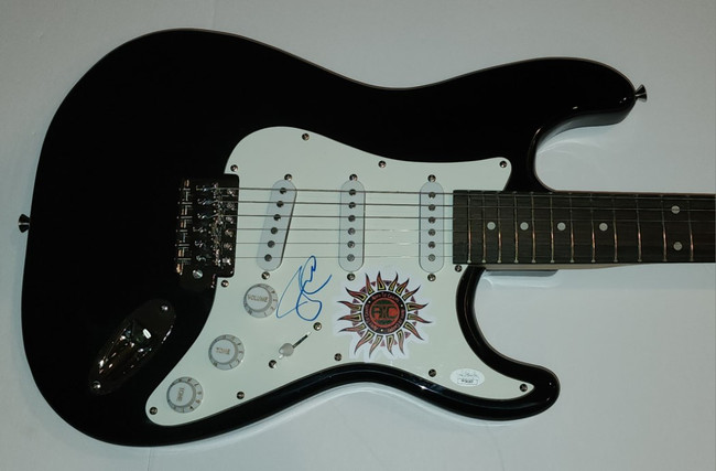 Jerry Cantrell Signed Autographed Guitar Alive In Chain Guitar Great JSA YY54165