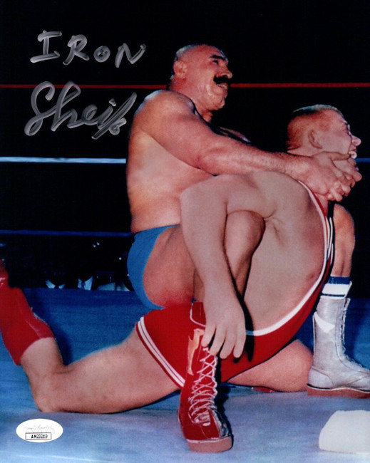 The Iron Sheik Signed Autographed 8X10 Photo WWF Legend Camel Clutch JSA