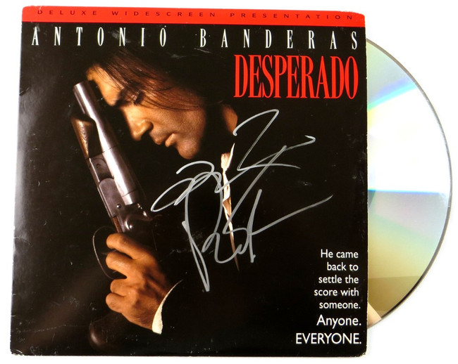 Quentin Tarantino Robert Rodriguez Autographed Laserdisc Cover Desperado JSA COA