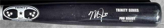 Mike Trout Autographed Trinity Baseball Bat Angels Centerfielder JSA YY54164