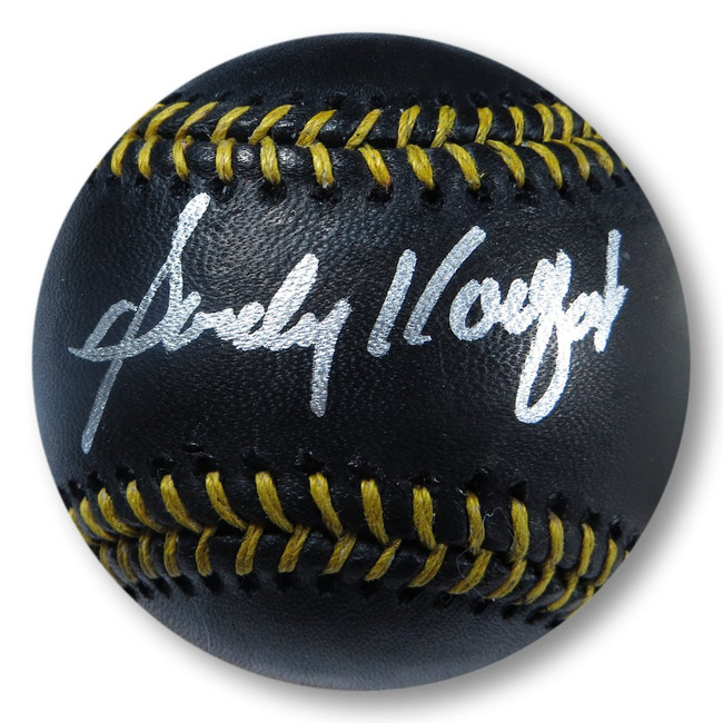 Sandy Koufax Signed Autographed Black Baseball Dodgers Silver Ink JSA YY54132