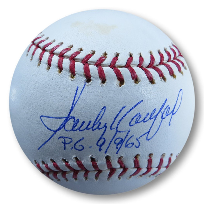 Sandy Koufax Signed Autographed Baseball Dodgers "PG 9/9/65" Stain JSA YY54138