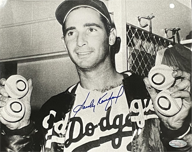 Sandy Koufax Signed Autographed 8x10 Photo Dodgers 4th No Hitter Pose Steiner