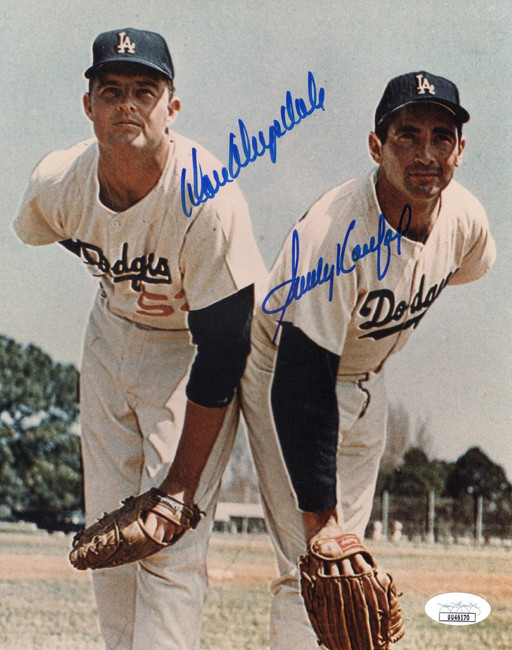 Sandy Koufax Don Drysdale Dual Signed Autographed 8X10 Photo Dodgers JSA UU46170