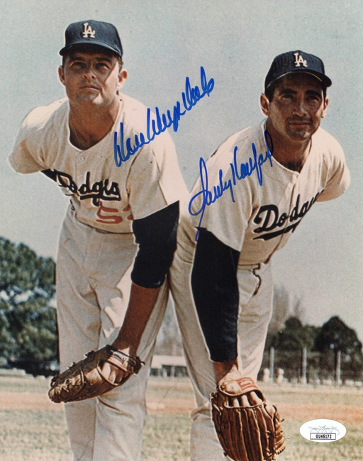 Sandy Koufax Don Drysdale Dual Signed Autographed 8X10 Photo Dodgers JSA UU46172