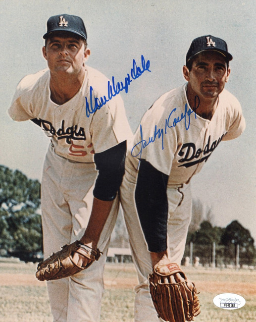Sandy Koufax Don Drysdale Dual Signed Autographed 8X10 Photo Dodgers JSA UU46188
