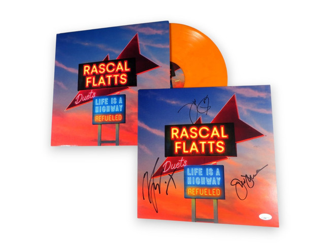 Rascal Flatts Band Signed Autographed Album Insert DeMarcus LeVox Rooney JSA