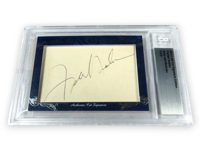 Frankie Avalon Signed Autographed Trading Card 2012 Leaf Cut Signature 5/6 BAS