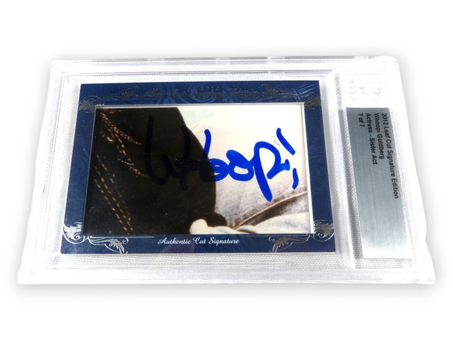Whoopi Goldberg Signed Autographed Trading Card 2012 Leaf Cut Signature 7/7 BAS
