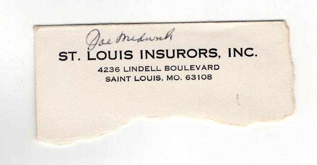 Joe Medwick Signed Autographed Cut Signature Cardinals Dodgers JSA CB19924