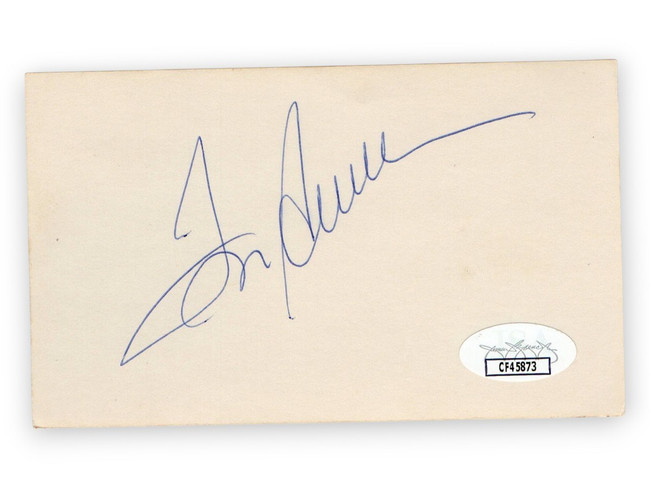 Tom Seaver Signed Autographed 3X5 Index Card Mets White Sox HOFer JSA CF45873