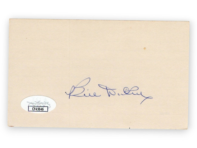 Bill Dickey Signed Autographed 3X5 Index Card Yankees Hall of Famer JSA CF45646