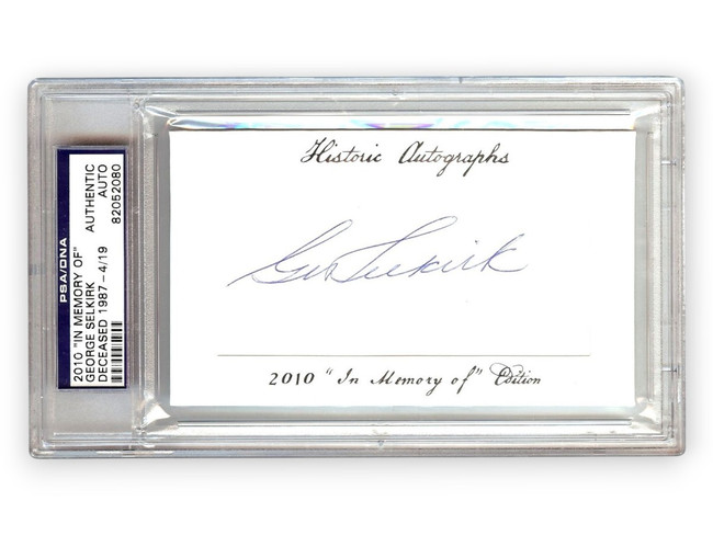 George Selkirk Autograph Cut Signature 2010 Historic Autographs Yankees PSA 4/19