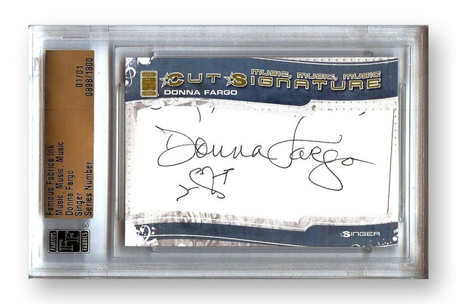 Donna Fargo Signed Autographed Cut Signature Country Singer 1/1 Slabbed