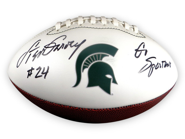 Steve Garvey Signed Autographed Football Michigan State Go Spartans JSA WB736885