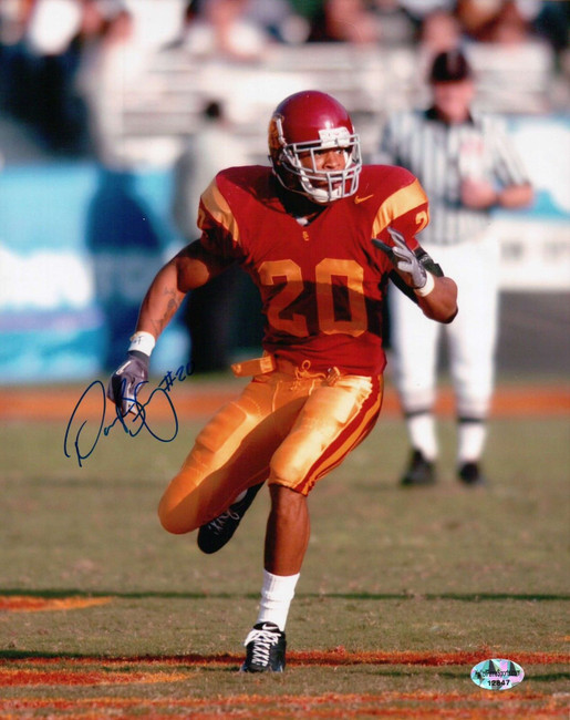 Darnell Bing Signed 8X10 Photo Autograph USC Trojans On Field Left Auto COA