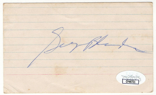 George Blanda Signed Autographed Index Card Bears Oilers JSA CF46731