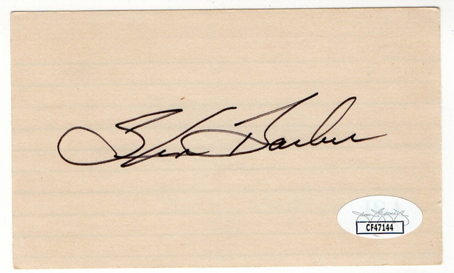 Steve Barber Signed Autographed Index Card Orioles Yankees JSA CF47144