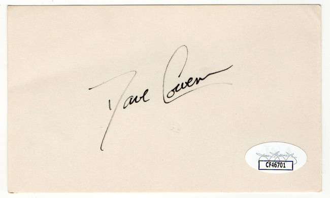 Dave Cowens Signed Autographed Index Card Celtics Bucks JSA CF46701