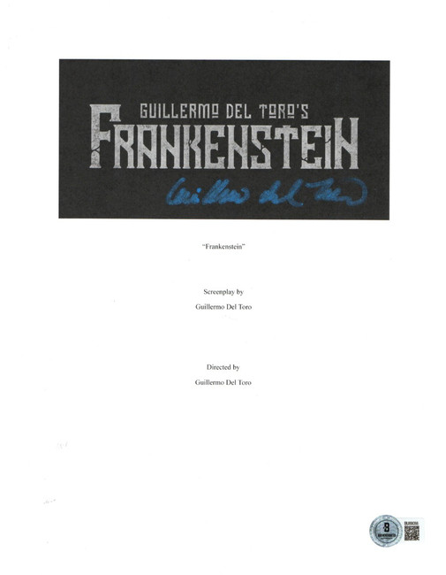 Guillermo Del Toro Signed Autographed Script Cover Frankenstein BAS