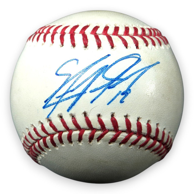 Efren Navarro Signed Autographed Baseball Angels Cubs Tigers JSA CG44469