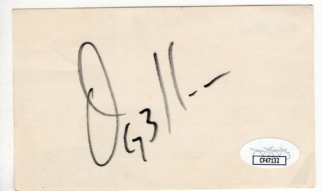 Ozzie Guillen Signed Autographed Index Card White Sox Braves JSA CF47132