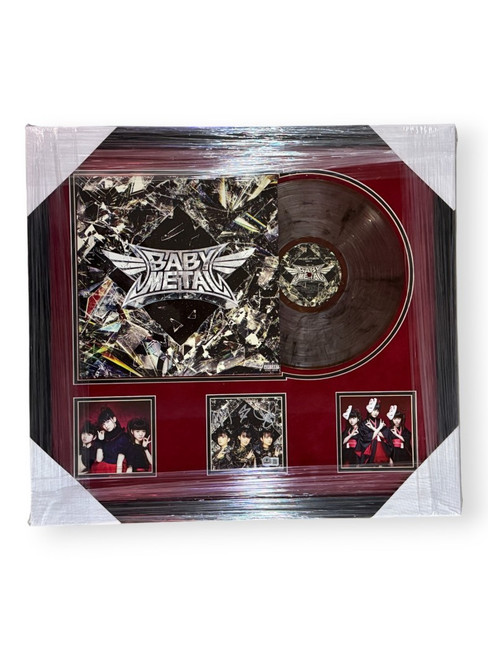 Baby Metal Autographed Album Insert Su-Metal Momometal Moanmetal Framed BAS
