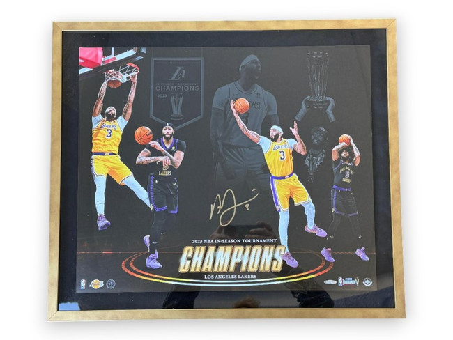 Anthony Davis Signed Autographed 24x20 Photo Lakers Framed UDA BAM290272