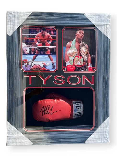 Mike Tyson Signed Autographed Boxing Glove Custom Framed JSA