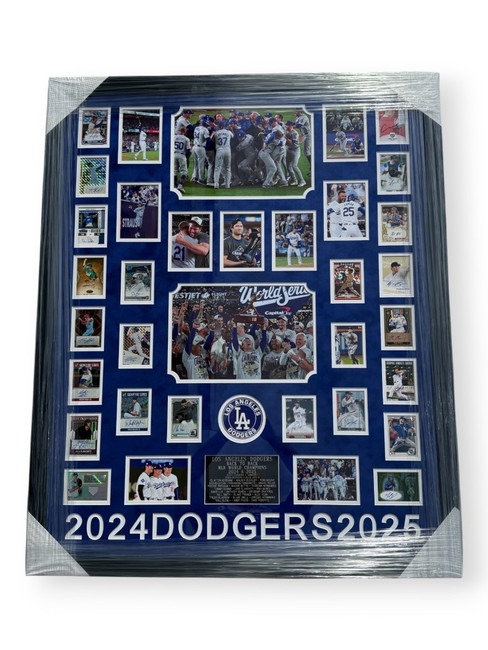 2024-25 Dodgers WS Champs Signed Collage Shohei Ohtani Betts Freeman +21 PSA