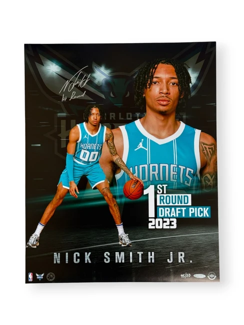 Nick Smith Jr. Autographed 16x20 Photo "1st Round" Hornets /50 UDA BAM259116
