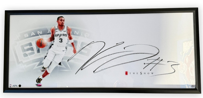 Keldon Johnson Signed Autographed Photo The Show Spurs Framed UDA BAM180625