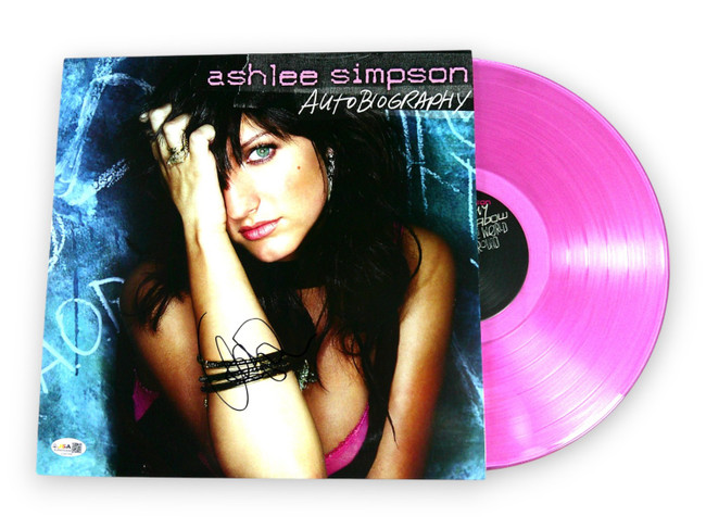 Ashlee Simpson Signed Autographed Record Album Cover Autobiography JSA CJ07700