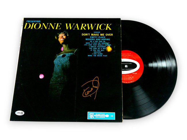 Dionne Warwick Signed Autographed Record Album Cover Presenting JSA CJ07679