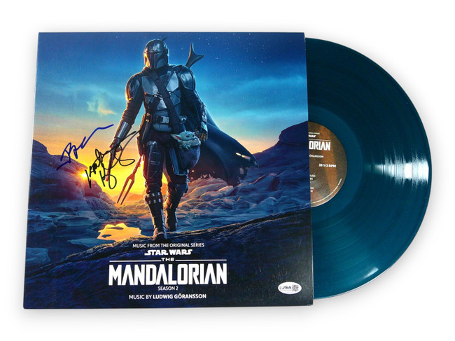 Jon Favreau Kathleen Kennedy Signed Autographed Album Cover The Mandalorian JSA