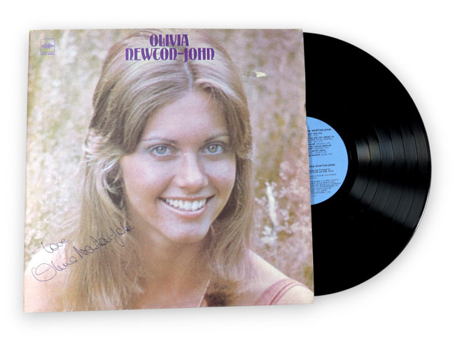 Olivia Newton-John Signed Autographed Record Album Cover Debut Album BAS BU81810