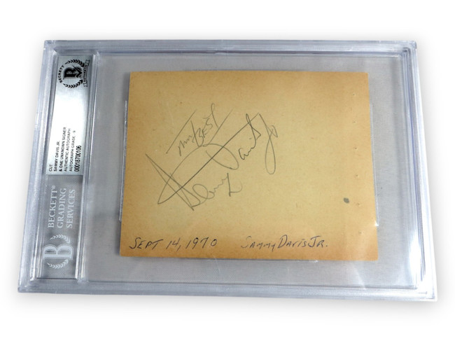 Sammy Davis Jr. Signed Autographed Cut Signature Sept 1970 9 Auto Grade BAS 0106