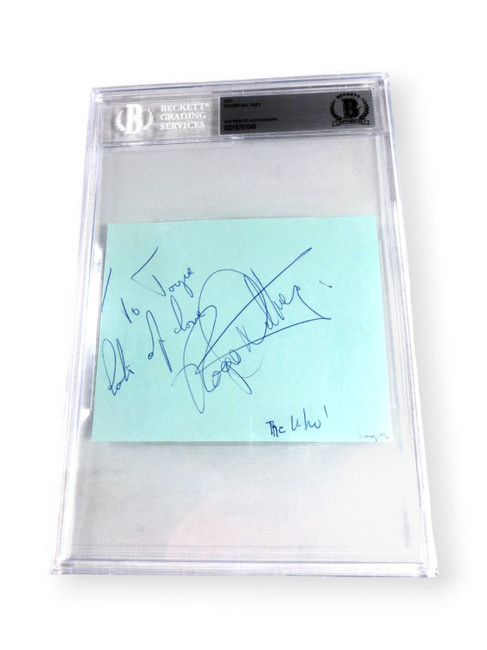 Roger Daltrey Signed Autographed Cut Signature The Who Singer BAS 1049