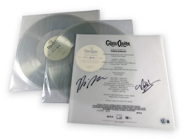 Rian & Nathan Johnson Signed Autographed Album Cover Glass Onion BAS BU81804