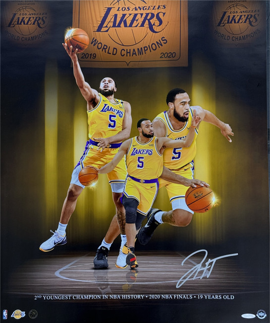 Talen Horton-Tucker Signed 16x20 Photo "2nd Youngest Champion" Lakers UDA