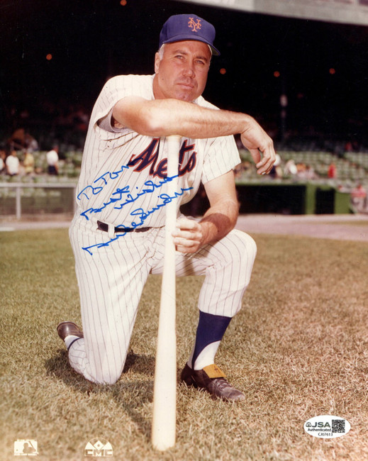 Duke Snider Signed Autographed 8X10 Photo Mets Bat Pose To Tom JSA CJ07613